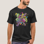 Abstract Urban Vibes with Retro Colors Tシャツ (正面)
