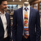 Abstract USA-China Star Fusion Necktie ネクタイ