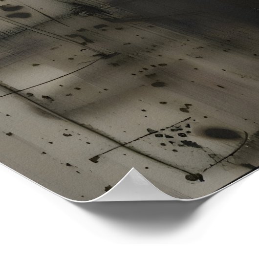 Abstract Veiled Person Gothic Art Printable Poster ポスター (角)