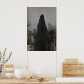Abstract Veiled Person Gothic Art Printable Poster ポスター (キッチン)