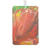 Abstract Vertical Gesture in Red カーエアーフレッシュナー (裏面)