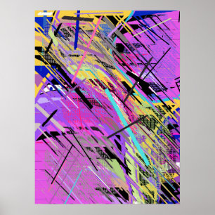 Abstract Vibrant 80s ポスター