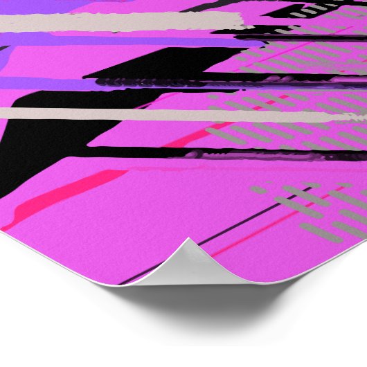 Abstract Vibrant 80s ポスター (角)