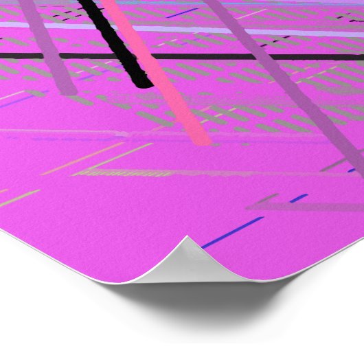 Abstract Vibrant 80s ポスター (角)