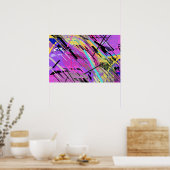 Abstract Vibrant 80s ポスター (キッチン)