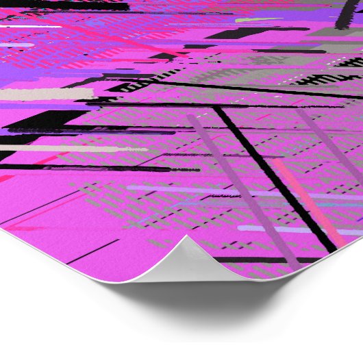 Abstract Vibrant 80s ポスター (角)