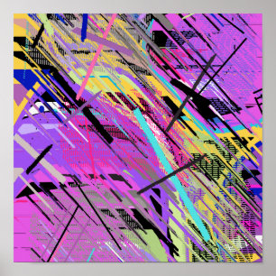 Abstract Vibrant 80s ポスター