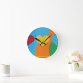 Abstract Vibrant Heart Shapes Round Clock ラウンド壁時計 (ホーム)