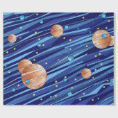 Abstract Vibrant Outer Space Wrapping Paper ラッピングペーパー (フラット)