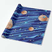 Abstract Vibrant Outer Space Wrapping Paper ラッピングペーパー (アンロールド)