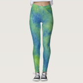 Abstract Vibrant Pattern Psychedelic Color Burst レギンス (正面)