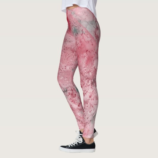 Abstract Vibrant Pattern Psychedelic Color Burst レギンス (左)