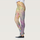 Abstract Vibrant Pattern Psychedelic Color Burst レギンス (左)