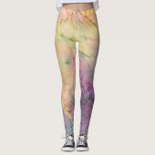 Abstract Vibrant Pattern Psychedelic Color Burst レギンス (正面)