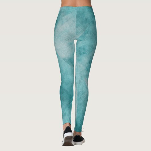 Abstract Vibrant Pattern Psychedelic Color Burst レギンス (裏面)