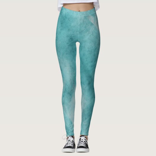 Abstract Vibrant Pattern Psychedelic Color Burst レギンス (正面)