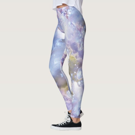 Abstract Vibrant Pattern Psychedelic Color Burst レギンス (左)