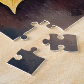 Abstract Vibrant Sunflower and Sunflower Seeds  ジグソーパズル (側面)