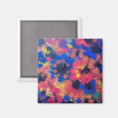 Abstract vintage flowers マグネット (正面/裏面)