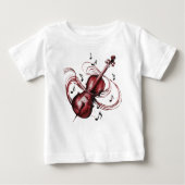 Abstract Violin Baby Jersey ベビーTシャツ (正面)