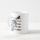 Abstract Violin Coffee Mug コーヒーマグカップ (正面左)