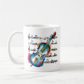 Abstract Violin Coffee Mug コーヒーマグカップ (左)