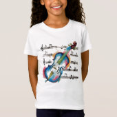 Abstract Violin Girls' Jersey Tシャツ (正面)