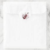 Abstract violin heart-shaped stickers ハートシール (バッグ)