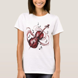 Abstract violin women's tシャツ