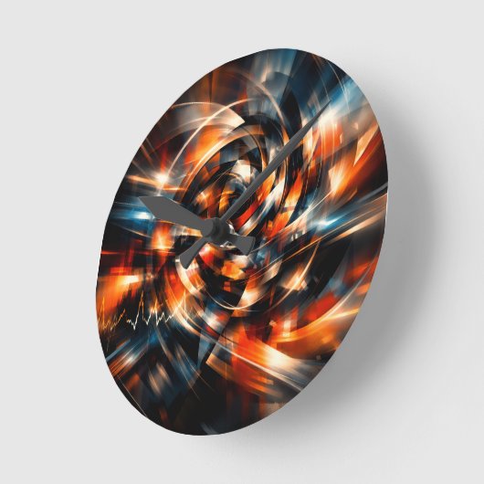 Abstract Vision of Motion & Mind ラウンド壁時計 (傾斜)