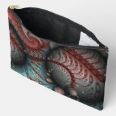 Abstract Vivid Fantasy Fractal Art Brown Blue アクセサリーポーチ (見開き)