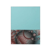 Abstract Vivid Fantasy Fractal Art Brown Blue ノートパッド (回転)