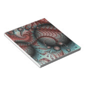 Abstract Vivid Fantasy Fractal Art Brown Blue ノートパッド (アングル)