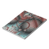 Abstract Vivid Fantasy Fractal Art Brown Blue ノートパッド (回転)