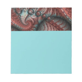 Abstract Vivid Fantasy Fractal Art Brown Blue ノートパッド