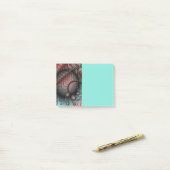 Abstract Vivid Fantasy Fractal Art Brown Blue ポストイット (デスク上)