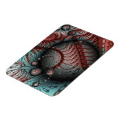 Abstract Vivid Fantasy Fractal Art Brown Blue マグネット (左側)