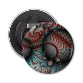 Abstract Vivid Fantasy Fractal Art Brown Blue 栓抜き (正面)