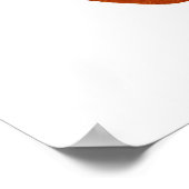 Abstract Wall Art Print Orange and Brown Ovals ポスター (角)