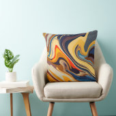 Abstract Warm and Cool Flowing Pattern クッション (椅子)