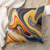 Abstract Warm and Cool Flowing Pattern クッション (ブランケット)