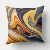 Abstract Warm and Cool Flowing Pattern クッション (裏面)