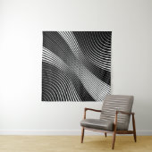 Abstract warped Diagonal Striped Background. vinta タペストリー (インサイチュ(横))