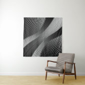 Abstract warped Diagonal Striped Background. vinta タペストリー (インサイチュ)