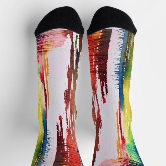 Abstract Watercolor Art Socks ソックス (上部)