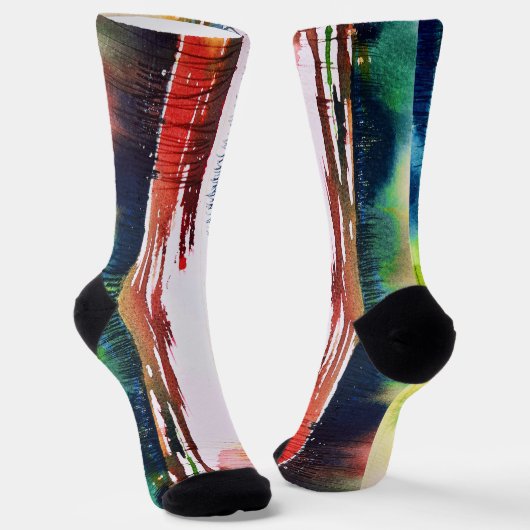 Abstract Watercolor Art Socks ソックス (傾斜あり)