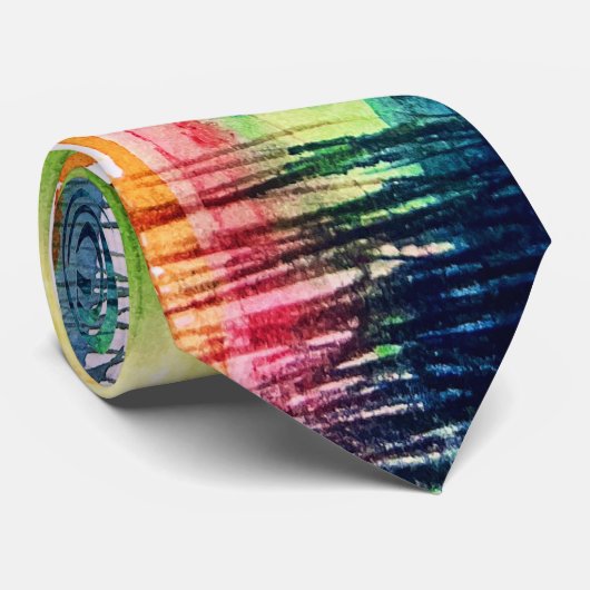 Abstract Watercolor Art Tie ネクタイ (ロール)