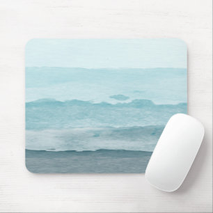 Abstract watercolor blue sea マウスパッド