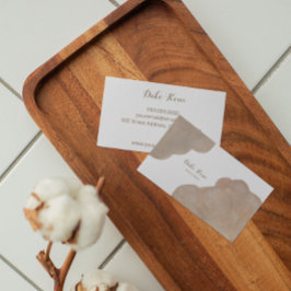 Abstract Watercolor Business Card in Pearl 名刺