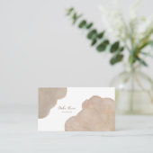 Abstract Watercolor Business Card in Pearl 名刺 (スタンド正面)